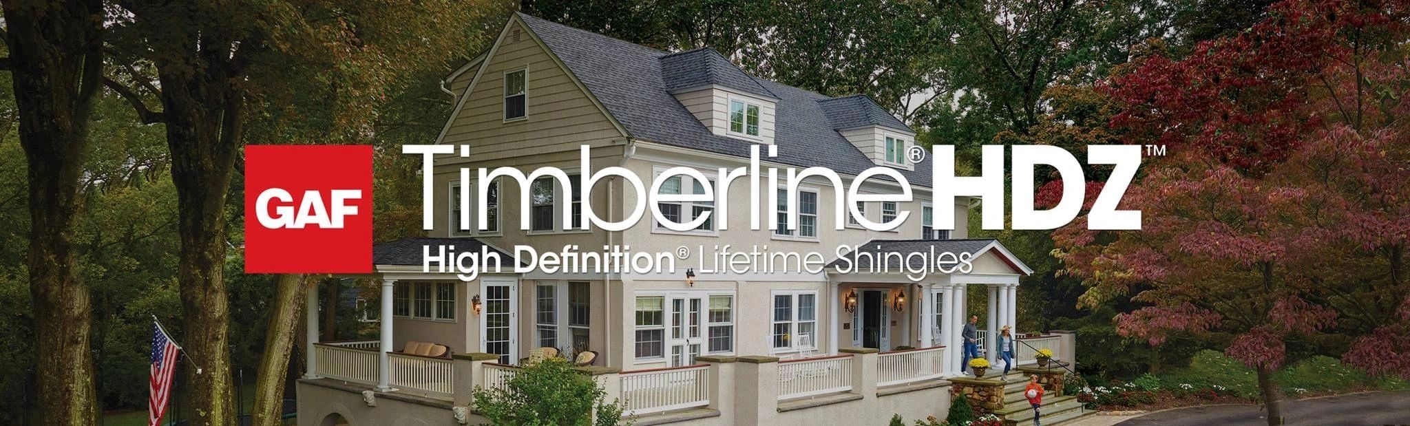 GAF Timberline HDZ High Definition Lifetime Shingles on residential home